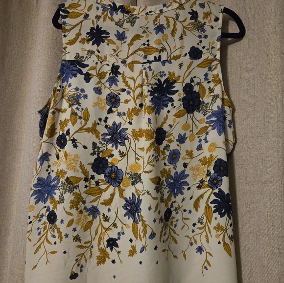 Maurices Floral Sleeveless Top - Blue and Yellow - Picture 4 of 4